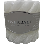 Riverdale valkoinen tuoksullinen kierrekynttilä, 7,5 * 15 cm