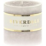 Riverdale Vaaleanharmaa tuoksuton pilarikynttilä, 7*7 cm