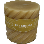 Riverdale Okrankeltainen tuoksukynttilä kierteellä, 7,5 * 7,5 cm