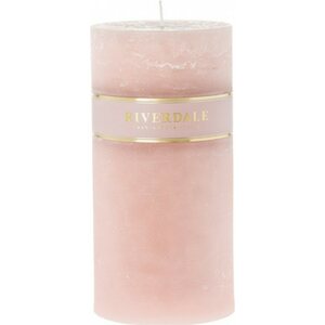 Riverdale Vaaleanpunainen paksu ja korkea tuoksuton kynttilä