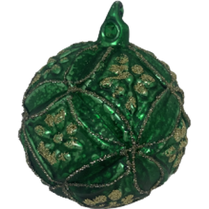 Shishi vihreä joulukuusen lasipallo