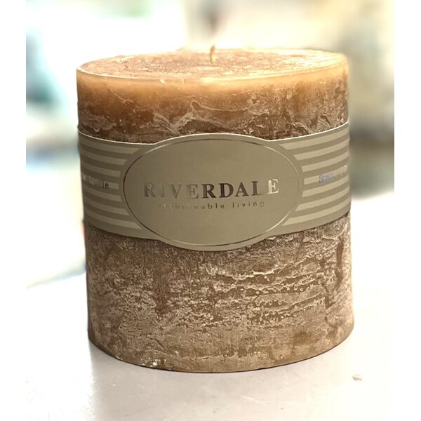 Riverdale Vaaleanruskea tuoksukynttilä, 10*10 cm