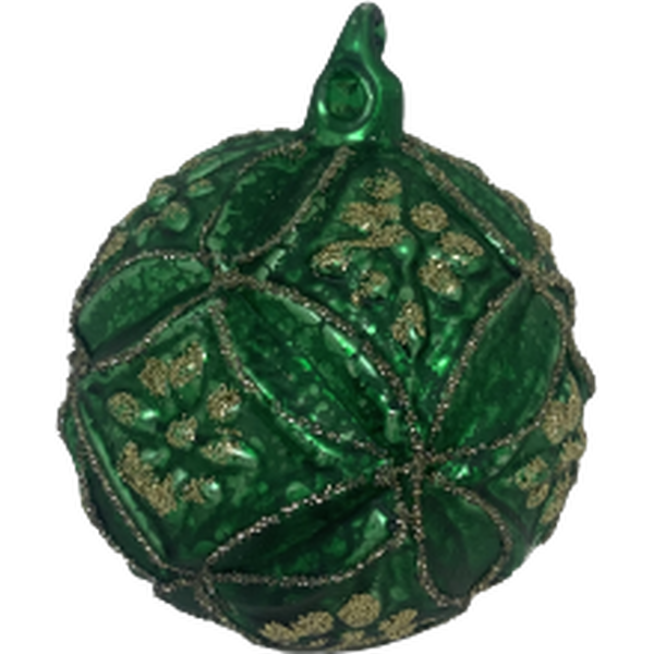 Shishi vihreä joulukuusen lasipallo